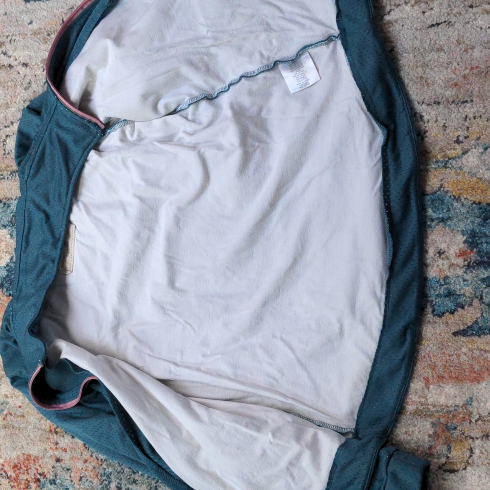 Horseware large full zip teal and pink equestrian shirt long sleeve - Picture 8 of 8